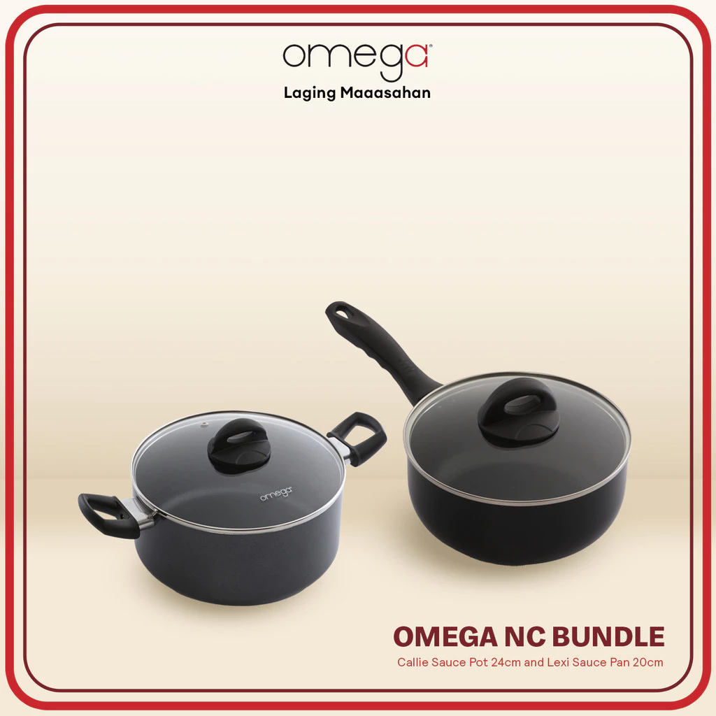 20% OFF Omega Houseware Aluminum Non Stick Cookware Set: Callie 24cm Sauce Pot & Lexi 20cm Sauce Pan
