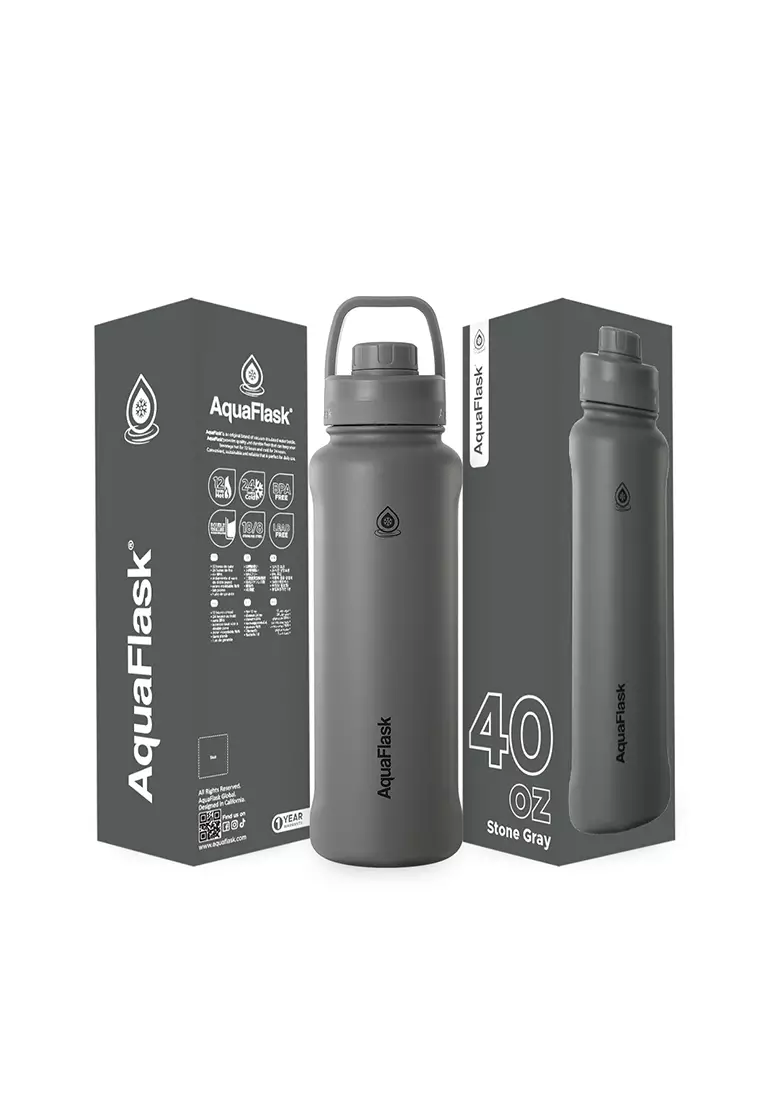 67% OFF 32oz Stone Gray New Sports Lid Bottle Wide Mouth Vacuum Insulated Stainless Steel Drinking Water Bottle