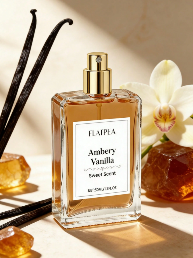 6% OFF 1 Bottle 50ml Vanilla Amber Perfume For Women, Suitable For Indoor And Outdoor Air Freshening, Long-Lasting Natural Fresh And Charming, Emitting Elegant Jasmine, Vanilla And Amber Fragrance.