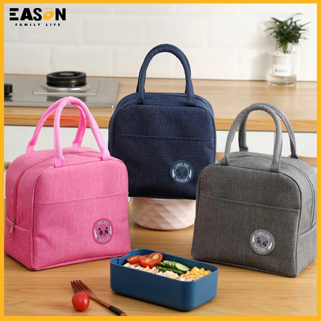 49% OFF EasonShop COD Insulation HOT-COLD Lunch Bag Canvas Bags Fresh Handbag Thickened aluminum film