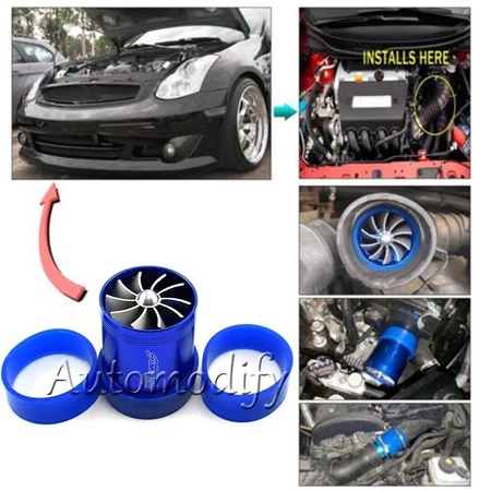 53% OFF Universal Car Fuel Gas Saver Supercharger Turbine Turbo Charger Air Intake Fan