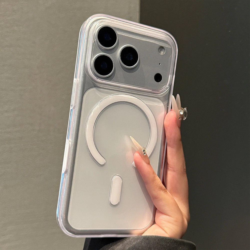 50% OFF For Magnetic Crystal Clear Phone Case for IPhone 17 16 15 14 13 12 11 Pro Max XR Air Hard Phone Case