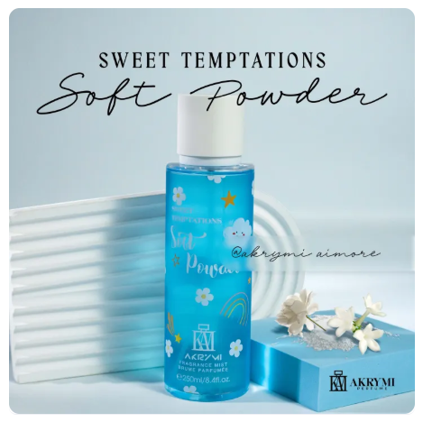 41% OFF AKRYMI Sweet Temptation Soft Powder 250ml Scent Perfume Fragrance Mist Oil based Long Lasting Powdery Eau de Parfum for Unisex