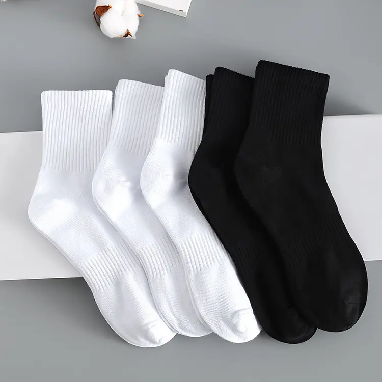 50% OFF Set of 10 and 5 Pair Plain Ankle Socks High cut sport socks Crew High Socks for basketball sport socks