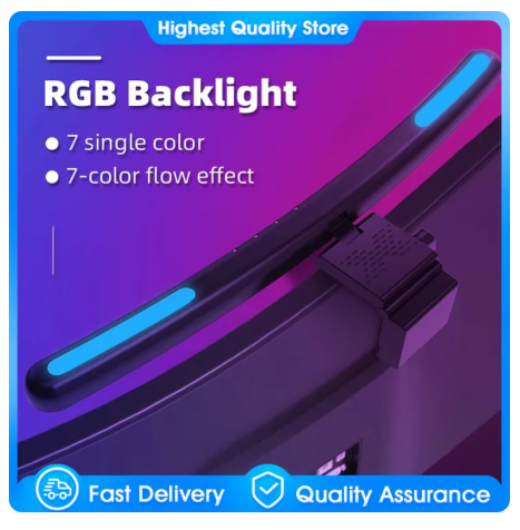 50% OFF LED Curved Monitor Remote Light Bar Dimmable Touch Dimming Screen Hanging Lights USB Led Table Lamp RGB Lamps For Gaming Office Home Backlight Screen Hanging Light Computer Lamp LED Study Computer Reading Laptop Lighting