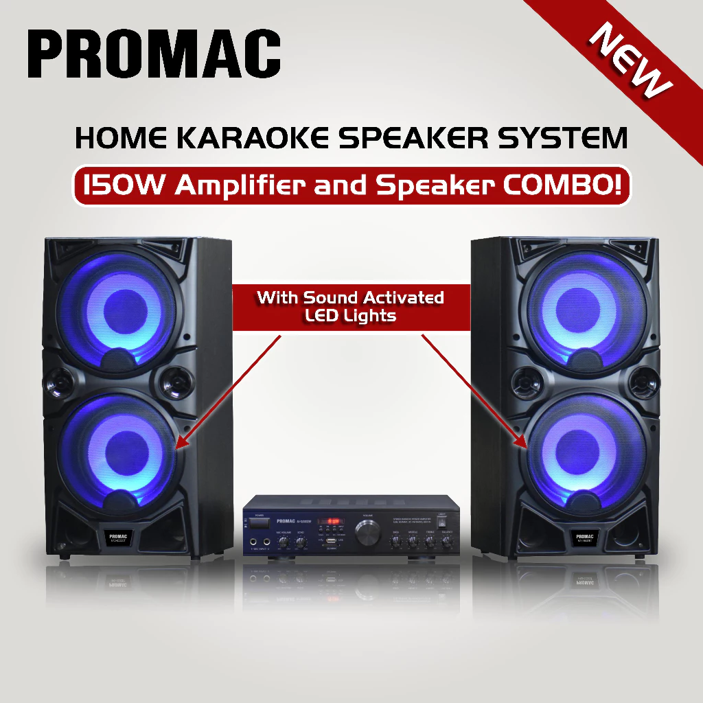 34% OFF Promac Home Audio System Amplifier and Speaker Combo (HAS-6532BT)