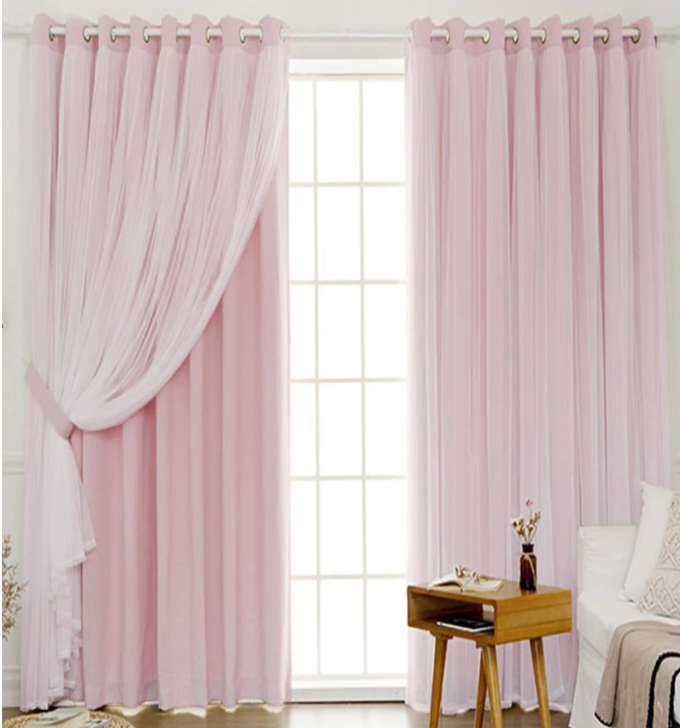 5% OFF Plain Double-layer Single Panel Blackout Curtain