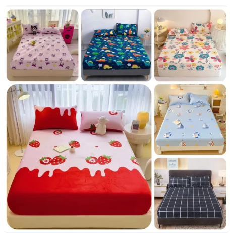 54% OFF Janie Home Hilton new arrived cotton full garterize 3in1 bedsheet Single / Double size
