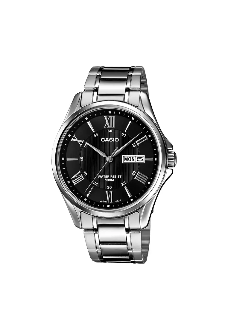 57% OFF Casio Silver Stainless steel Bracelet Analog Watch GNY-MTP-1384D-1AVDF