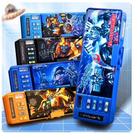 59% OFF Pencil Case For Kids Pencil Case Pouch Transformer Boys Password Lock Stationery Box Net Red Pen Box Male And Female Elementary School
