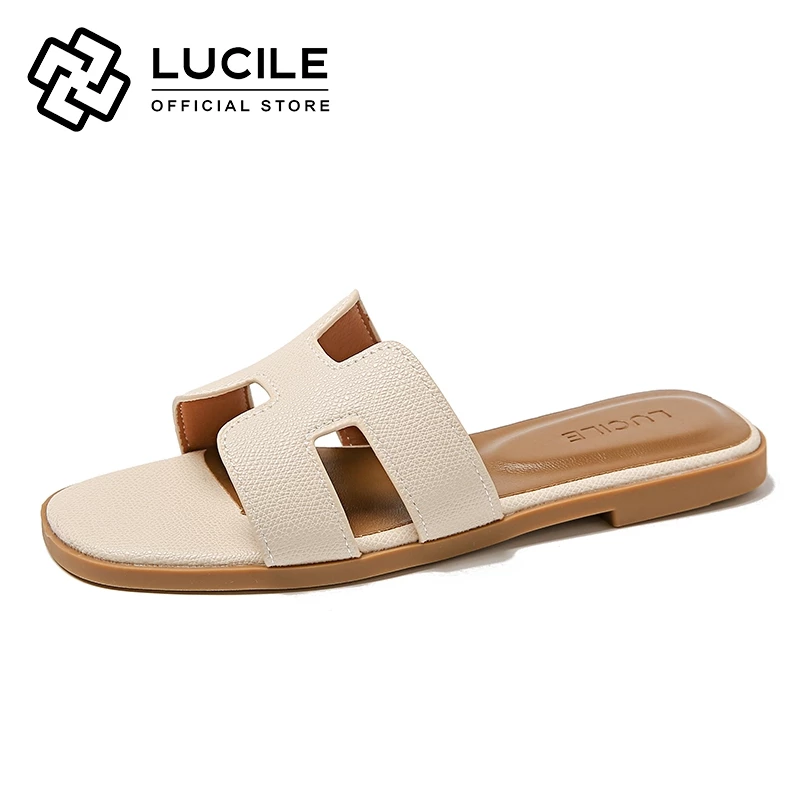 48% OFF Lucile 666-6 Casual Flats Slip-on Leather High Quality Sandals For Women (add 1 size for wide feet)