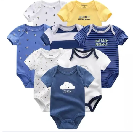 80% OFF XUXIN 5Piece Baby Boy Multi-Print Bodysuit Onesie Cotton Infant Jumper Clothes Newborn