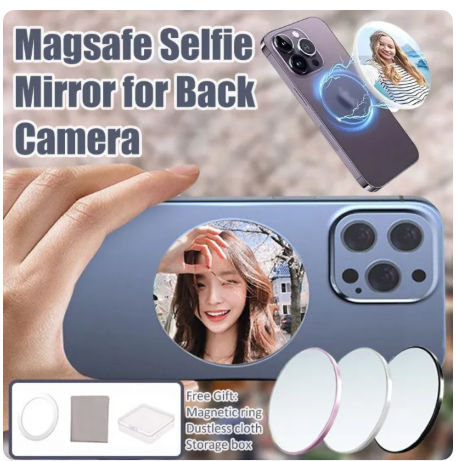 62% OFF Magnetic Selfie Mirror for Back Camera Cell Phone Convex Mirror for Magsafe Case All Smartphones