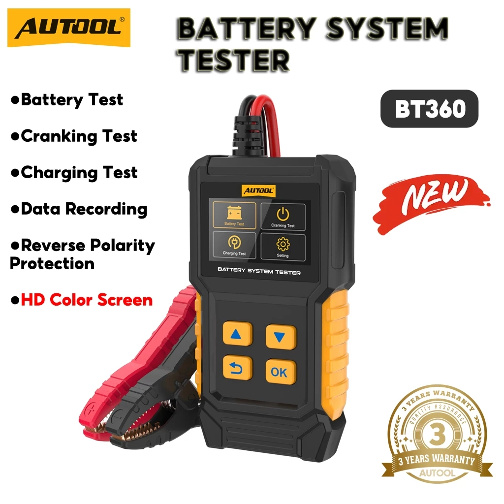 66% OFF AUTOOL BT360 12V Car Battery Tester Digital Automotive Diagnostic Battery Tester Analyzer Vehicle Cranking