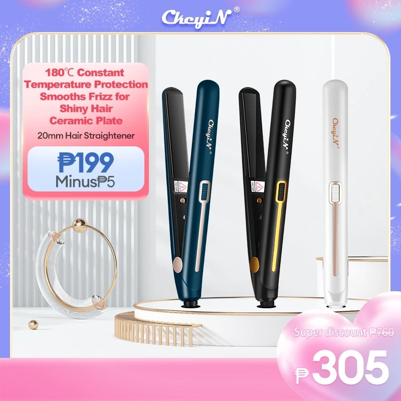 61% OFF CkeyiN Portable Mini Hair Iron Straightener And Curler For Hair