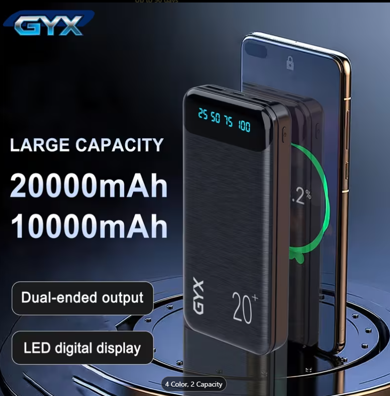 18% OFF GYX Power Bank 20000/10000Mah 22.5W Max Portable Charger, 3 Outputs 2 Inputs External Phone Powerbank, 5V/3A Fast Charging Travel Charger for Iphone Android Ipad LG Samsung