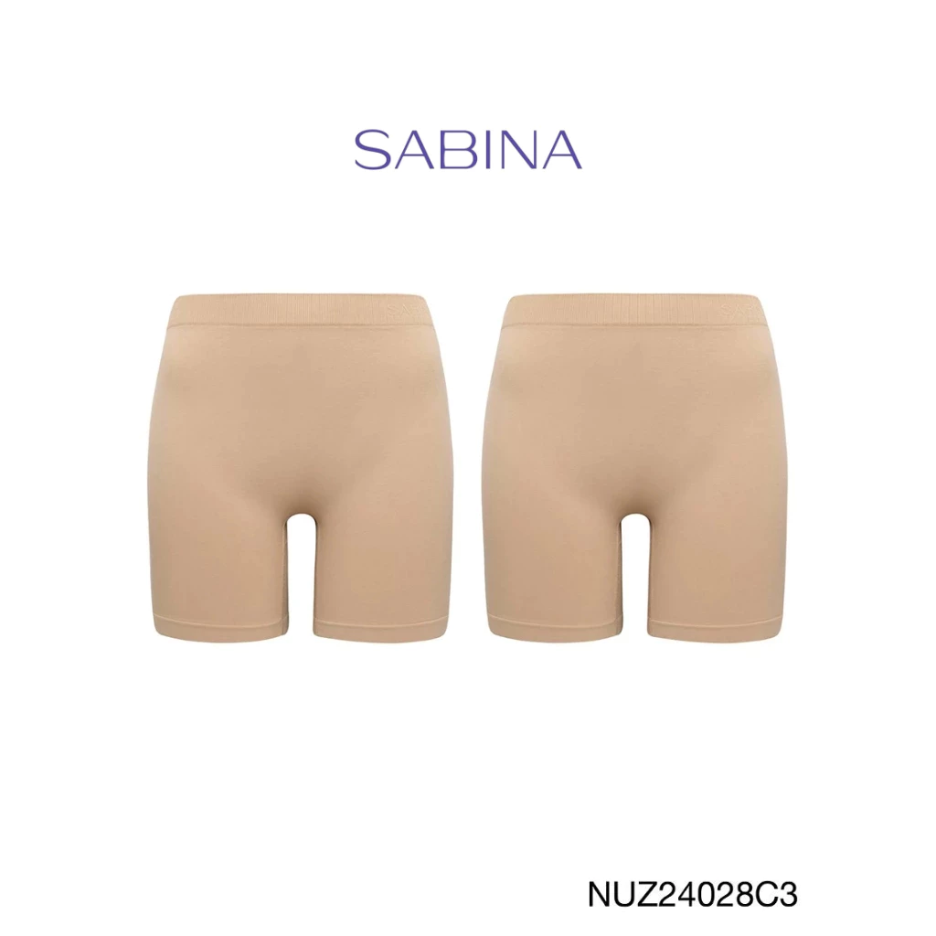 34% OFF (Set 2 pcs.) Sabina Panty Zone Seamless Fit Seamless Series Short Pants Style No. NUZ24028C3 - Sand