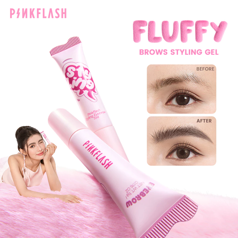 70% OFF Pinkflash Fluffy Styling Tinted Brow Gel Waterproof Transfer-proof 24H Lasting Tinted Feathery Brows