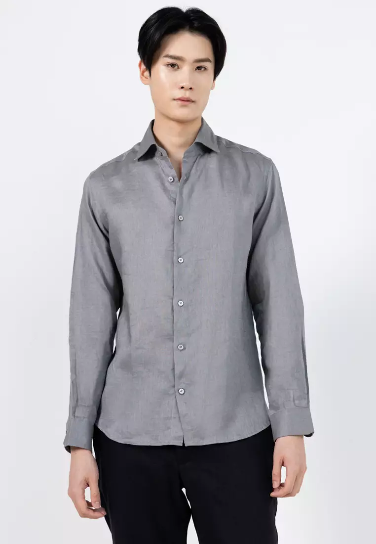 20% OFF 100% Linen Slim-Fit Shirt