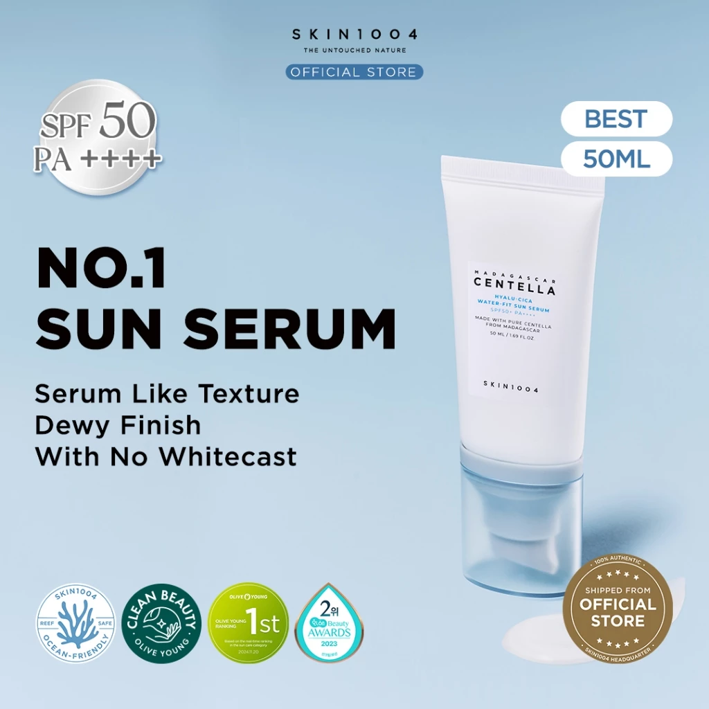 72% OFF [FDA Approved] SKIN1004 Madagascar Centella Hyalu-Cica Water-Fit Sun Serum SPF50+ PA++++ 50ml
