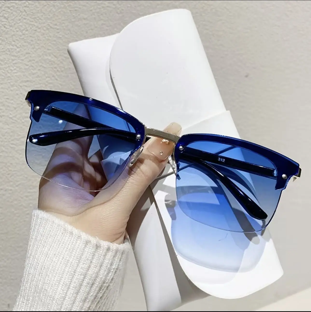 69% OFF Korean fashion trend metal large frme pilot sunglasses
