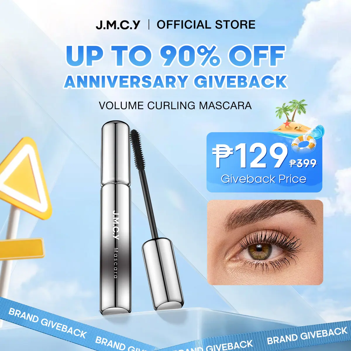 68% OFF【Brand Giveback】 JMCY 72H Curling & Volumizing Mascara Waterproof Long-Lasting Smudge-Proof Black Eyelash Makeup