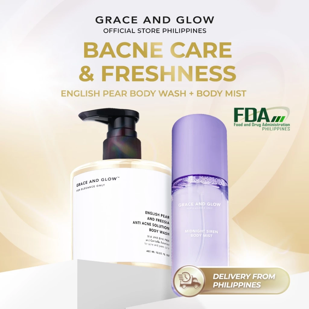 40% OFF Grace and Glow 2in1 English Pear & Freesia Body Wash + Midnight Siren Body Mist