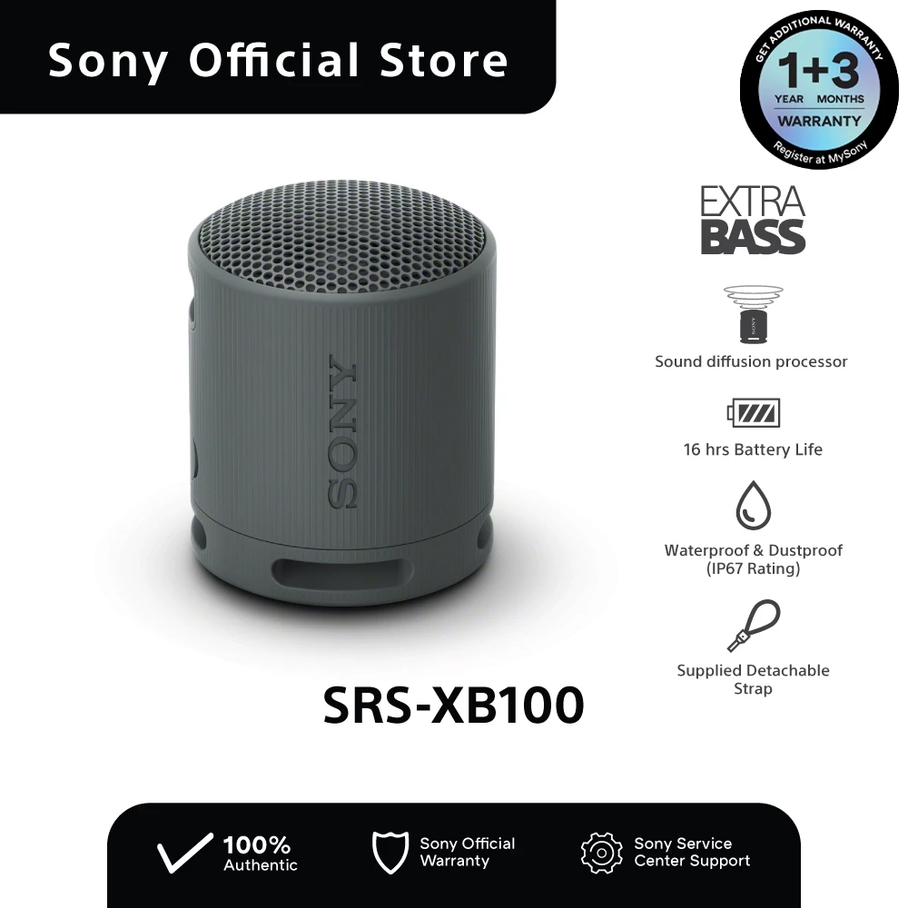 33% OFF SONY SRS-XB100 Portable Bluetooth Speaker