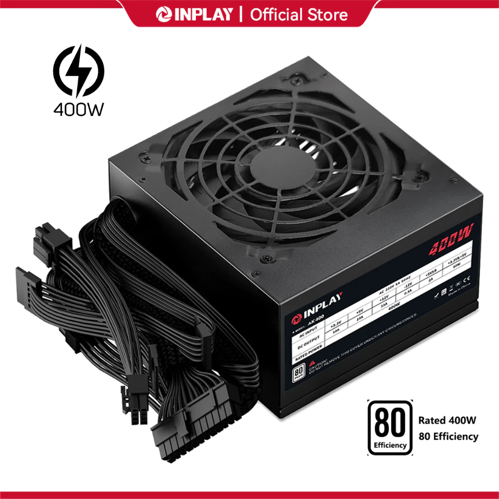 43% OFF Inplay 200W/400W ATX PSU 80 Efficiency Rated 400W Long Wire PSU For Desktop Computer Power Supply