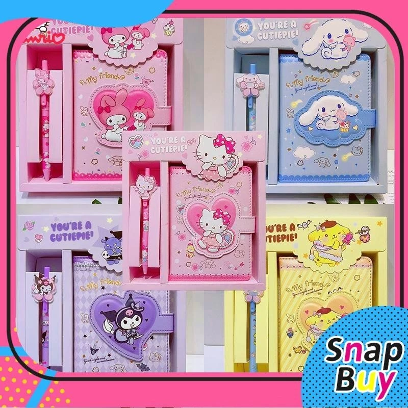 38% OFF Sanrio Notebook Set Kuromi/Melody/Cinnamoroll Student Notepad School Office Stationery Gift COD