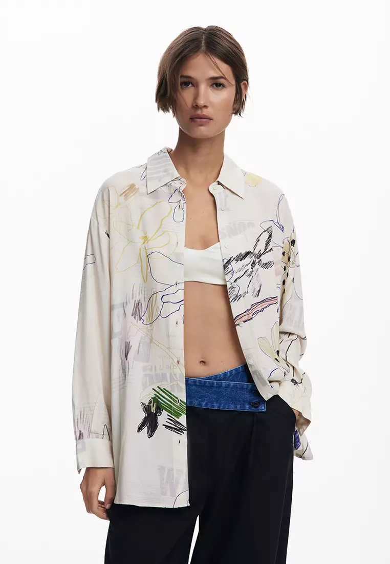 50% OFF Fluid collage shirt