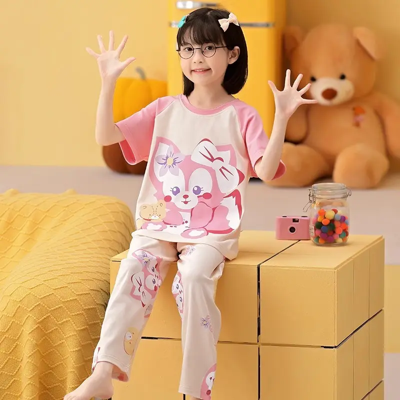 29% OFF VOGANA Kids Girls&Boys Cute Cartoon Characters Terno Pajama Sleepwear Cotton Comfortable Loungewear