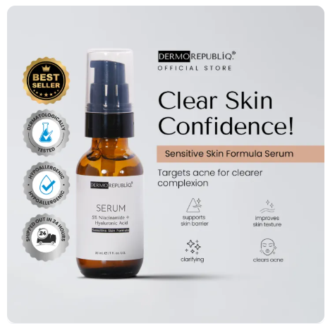 33% OFF Dermorepubliq 5% Niacinamide + Hyaluronic Acid Sensitive Skin Formula Serum
