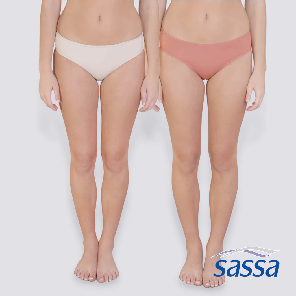 57% OFF Sassa Nifty Neutrals Perfect Pair 2-in-1 Pack Midwaist Bikini Panty Women Underwear