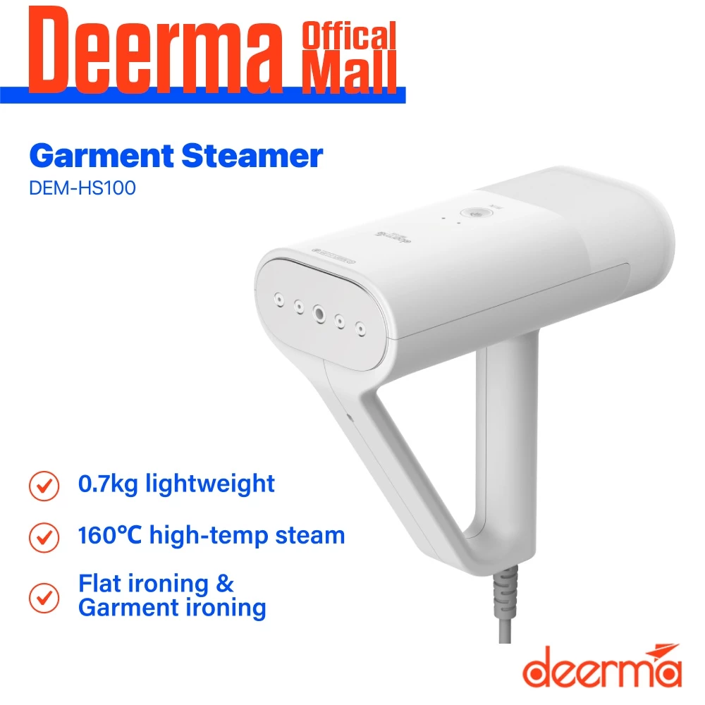 46% OFF Deerma HS100 Portable Handheld Garment Steamer Vertical Iron 160℃ High Temperature