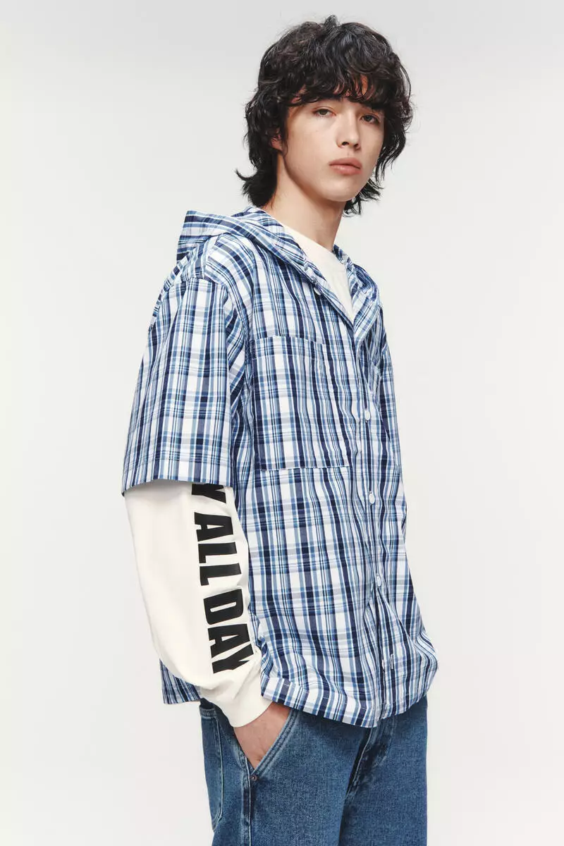 50% OFF Loose Fit Hooded shirt