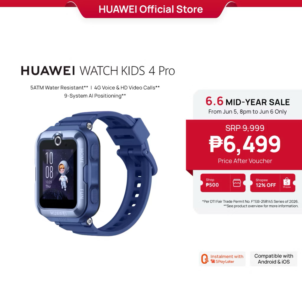 35% OFF ￼HUAWEI WATCH KIDS 4 Pro Smartwatch
