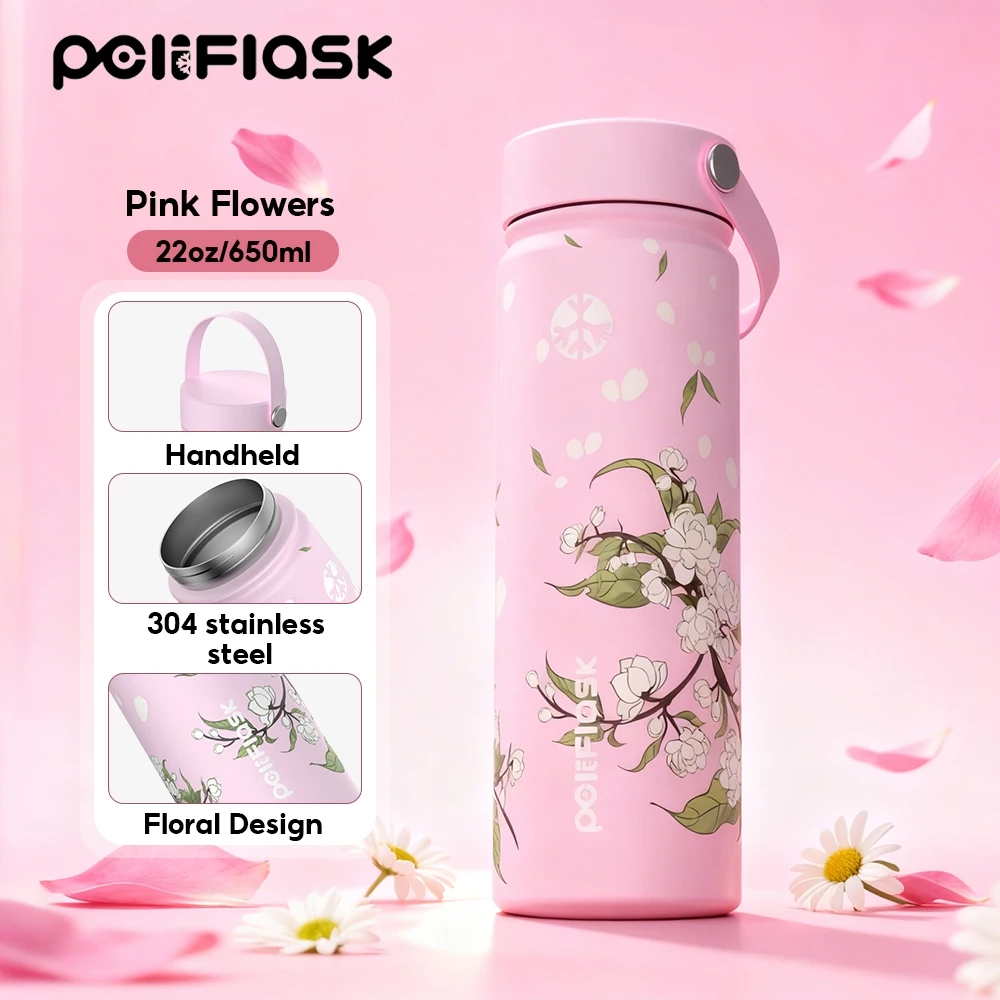 60% OFF Peliflask Tumbler Sakura Spring Blossom Series Hydration Flask Vacuum Flask Spout Lid Wide
