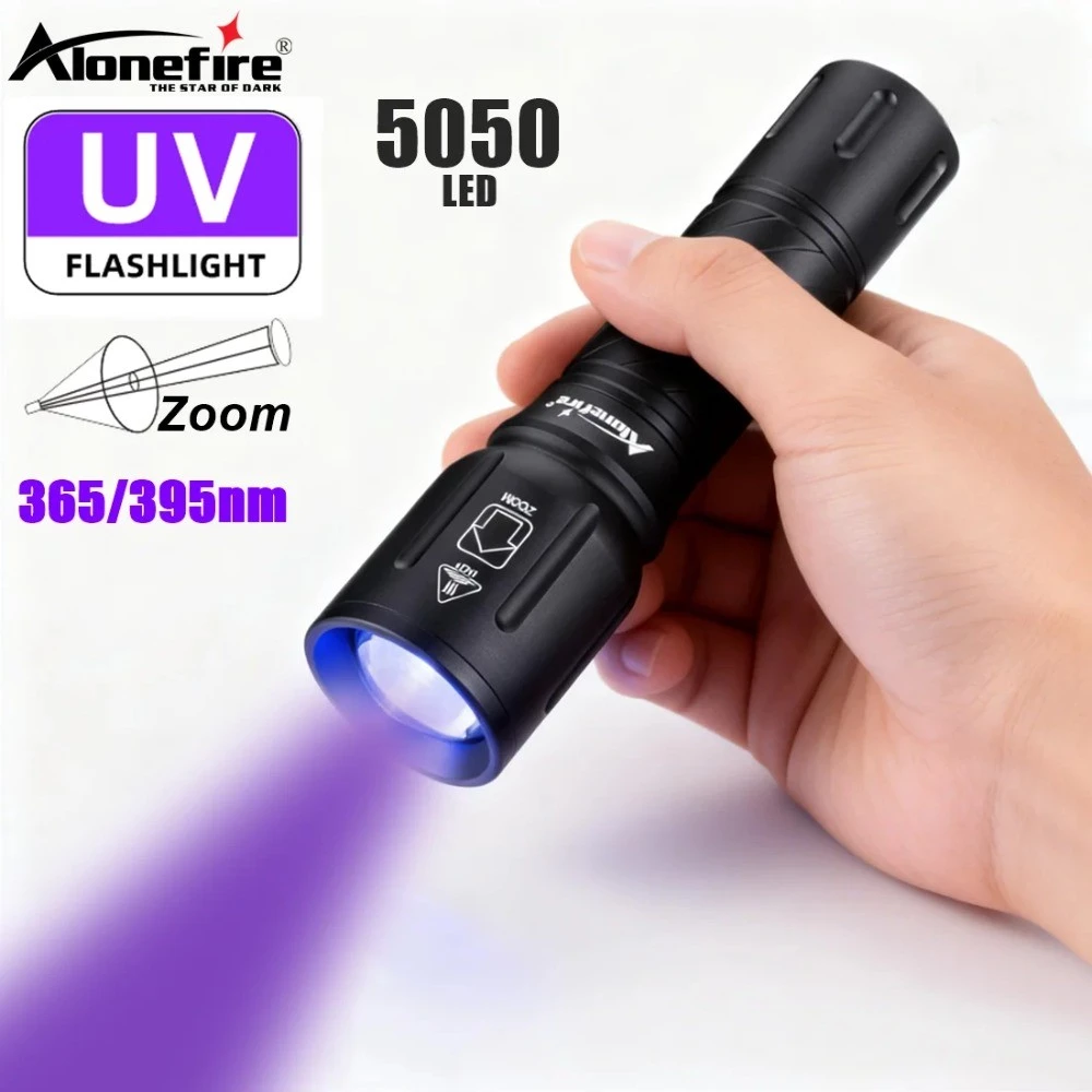 47% OFF Alonefire X97UV High power Zoom UV Flashlight 365nm/395nm Invisible Ink Marker Cat Dog Urine Tinea Ore Money Scorpion