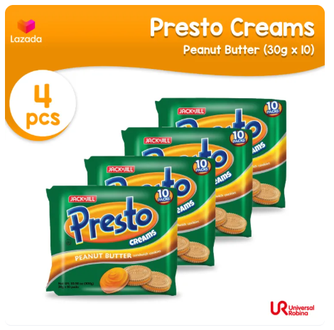 3% OFF [BUNDLE OF 4] Presto Creams Peanut Butter (30g x 10)