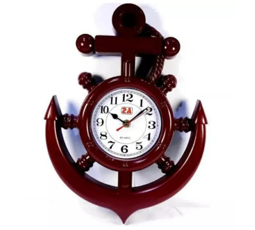 52% OFF New Anchor Design Home Office Wall Decoration Hanging Clock Battery Operated