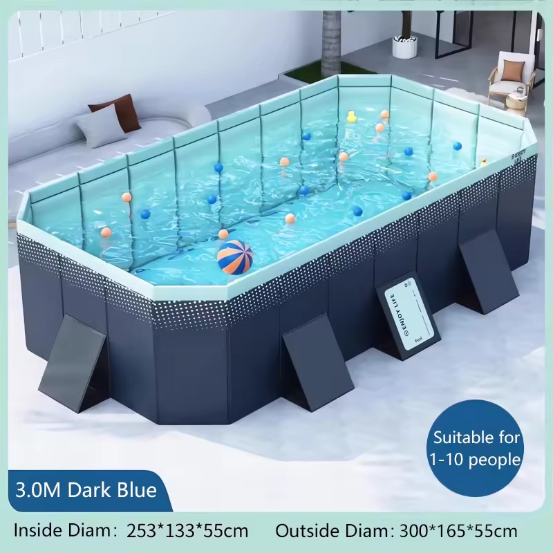 47% OFF Non Inflatable Swimming pool Foldable Swimming Pool For Adult/Kids Family Size Can be used indoors/outdoor 3M Foldable swimming pool