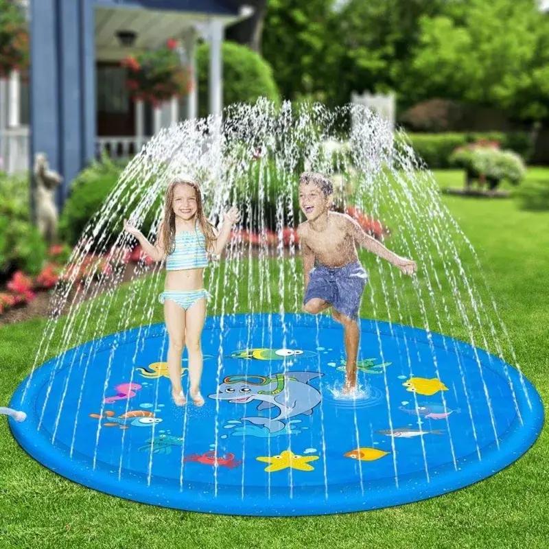 32% OFF 1.7M Children Water Spray Swimming Pool Inflatable Sprinkler Pad Water Swimming Pool
