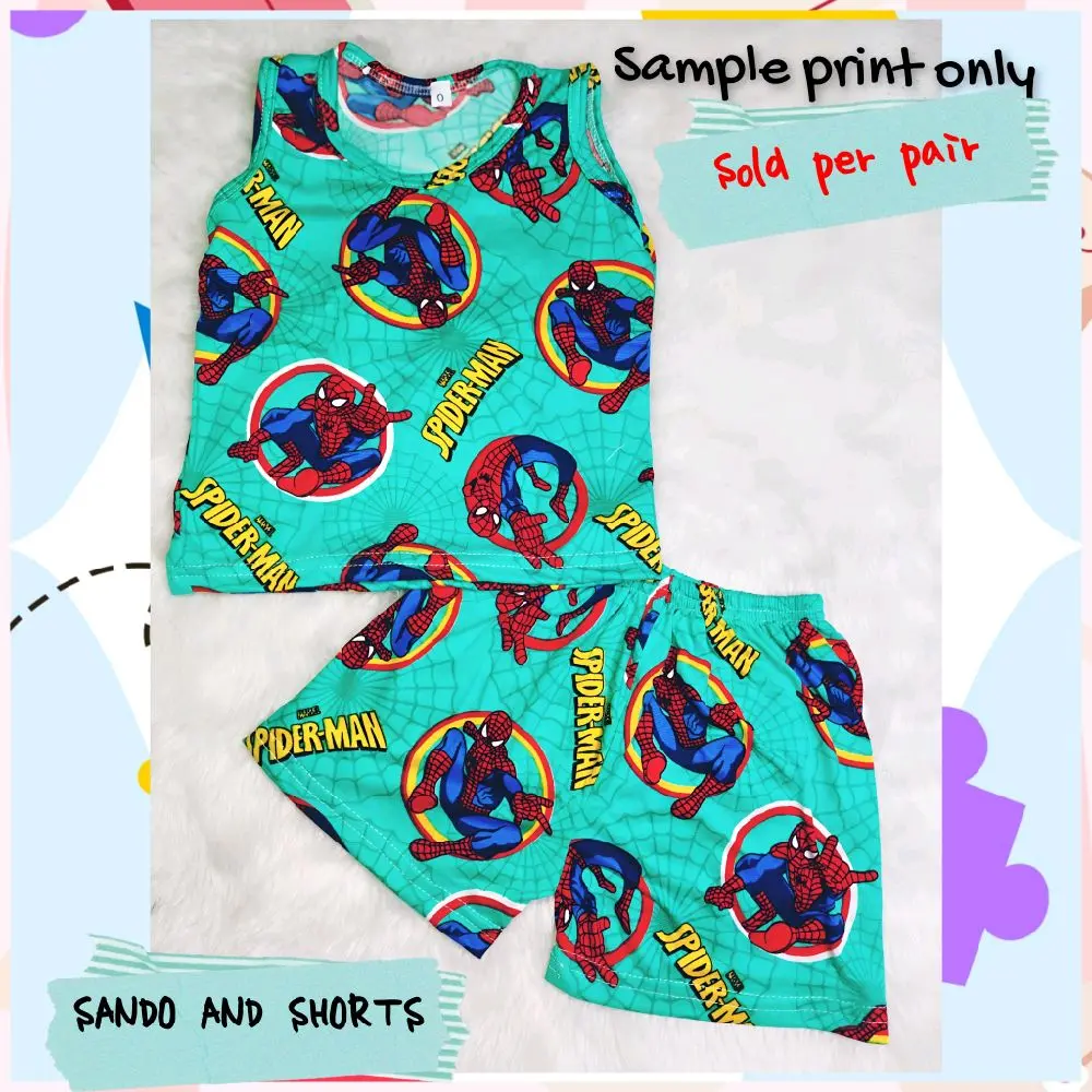 73% OFF Boys' DTC-1 PAIR Sando and Short Terno(random color and design)