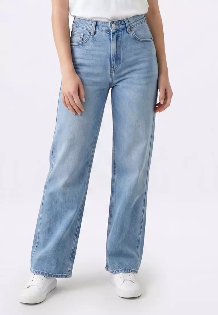 61% OFF Denim Wide Leg Pants
