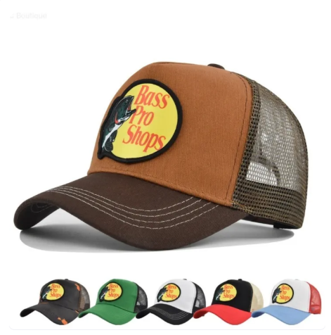 58% OFF Bass pro shops trendy snapback cap for men woman label trucker hat breathable mesh baseball cap