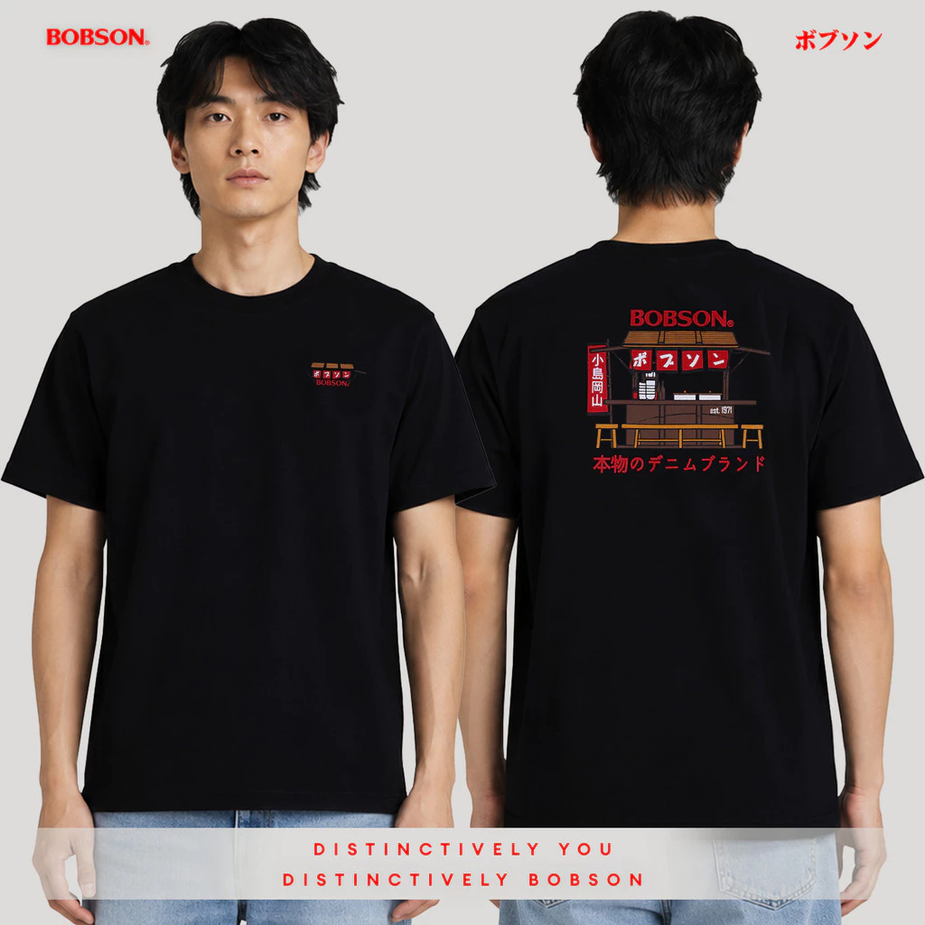 50% OFF Bobson Japanese Men's Basic Tees Comfort Fit 205351-U (Black)