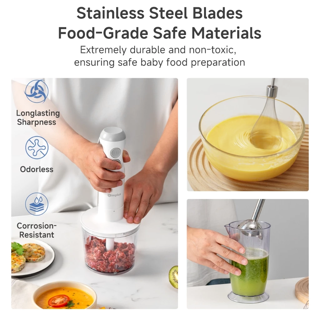 Simplus Handheld Electric Blender Multifunctional Kitchen Food Processor Blender Baby Food Maker