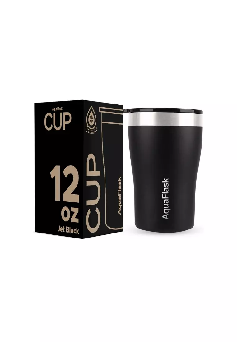 73% OFF 12oz Jet Black Cup Stainless Steel Double-Wall Vacuum-Insulated