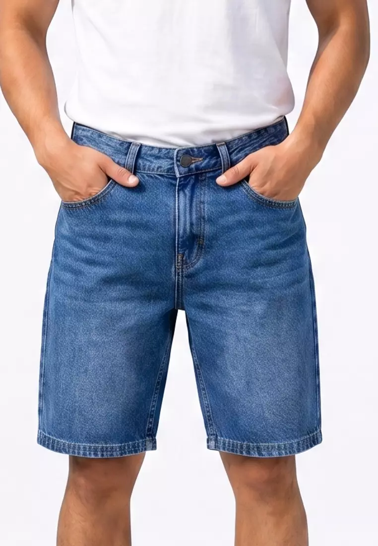 57% OFF Denim Shorts Regular Tapered